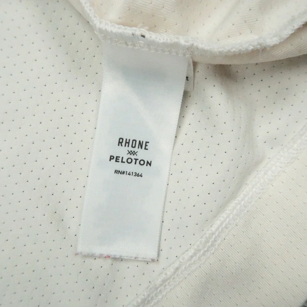Rhone‎ Pullover Mens Medium Cream Blue Quarter Zip Peloton Performance Athletic